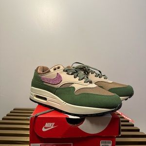 Size 5.5 - Men’s Nike Air Max 1 SH Treeline Light Bordeax Green DR9773-300 NEW